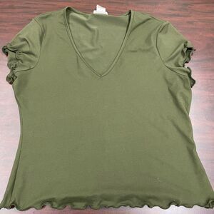 Ultra Flirt Kids Olive Green Blouse